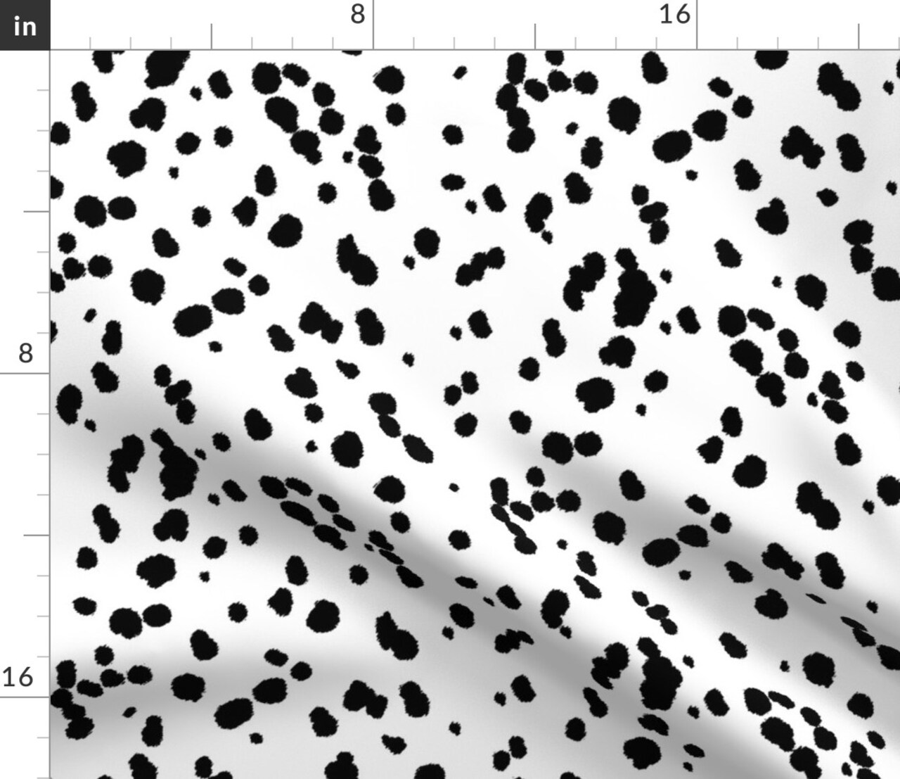Animal Print, Dog, Dalmatian, Spots, Black White, Puppy, Dots Custom Printed Fabric by Spoonflower Various Fabrics by the Yard or Fat Quarter